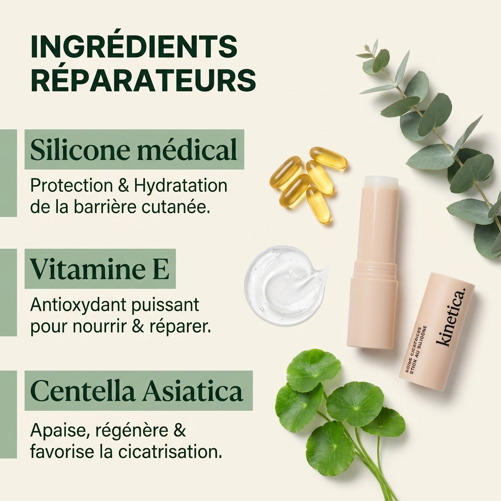 Kinetica Clarté — Soin Anti-Cicatrices & Marques d'Acné | Silicone Médical