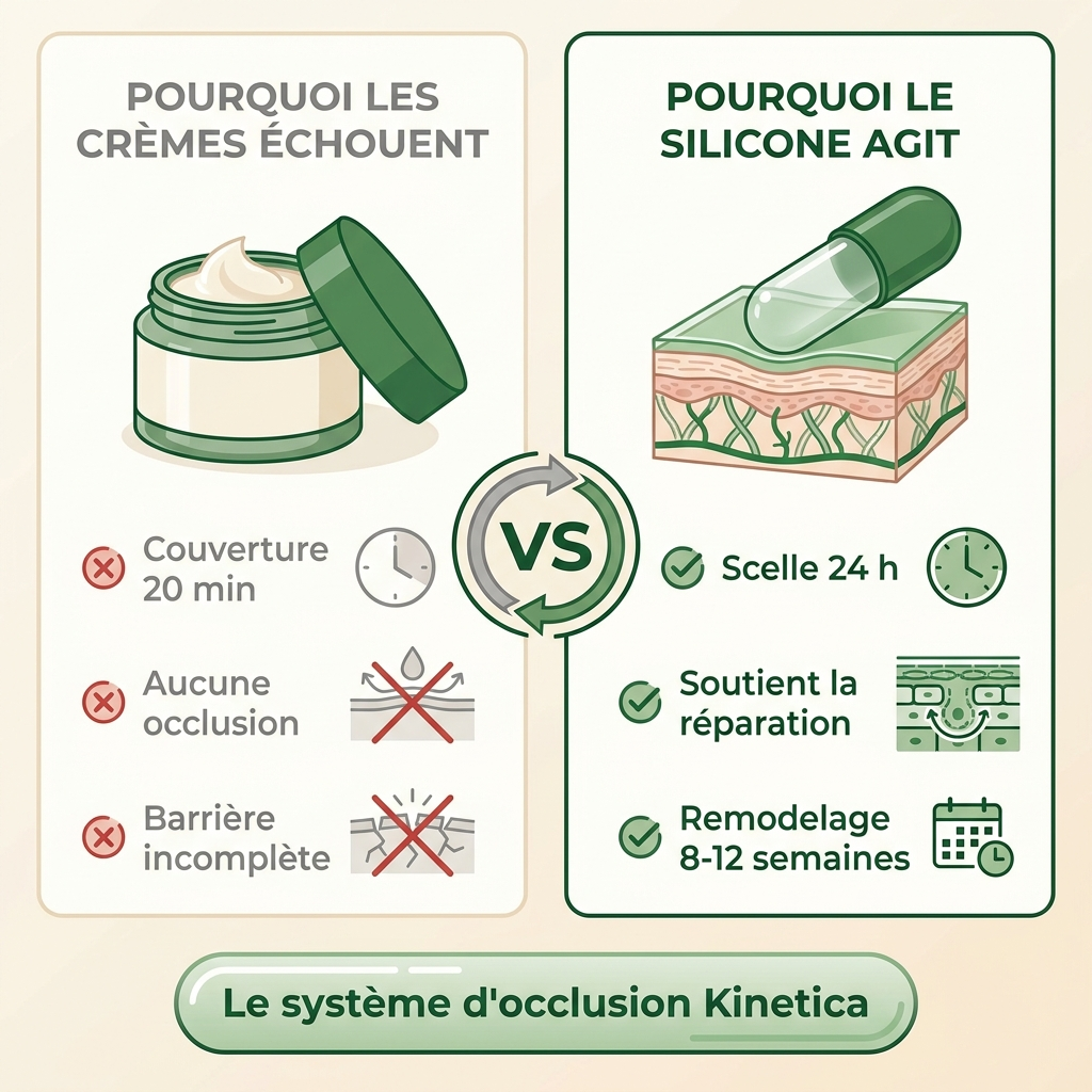 Kinetica Clarté — Soin Anti-Cicatrices & Marques d'Acné | Silicone Médical