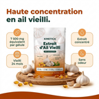 Haute concentration en ail vieilli - 7500 mg equivalent par gelule
