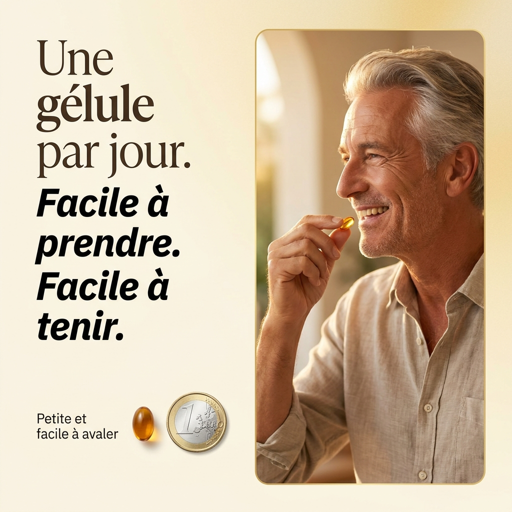 Une gelule par jour - facile a prendre, facile a tenir